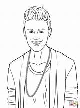 Justin Bieber Coloring Pages Printable Drawing Color Print sketch template