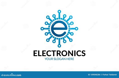 electronics logo template stock illustration illustration  alphabet