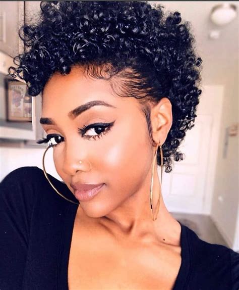Short Curly Mohawk Hairstyles For Black Women