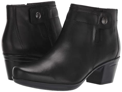 clarks women s emslie jada ankle boot black leather size 8 0 o0pi ebay
