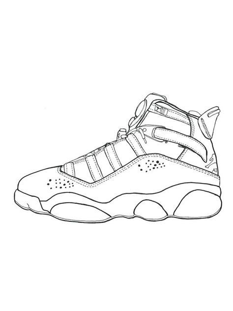 coloring pages  basketball shoes coloring  drawing