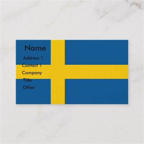 business card  flag  sweden zazzlecom cool business cards sweden flag personalized