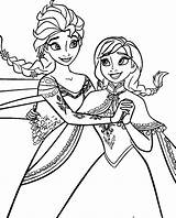 Frozen Coloring Pages Elsa Disney Easy sketch template