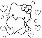 Kitty Corazones Pintar Dibujosonline sketch template