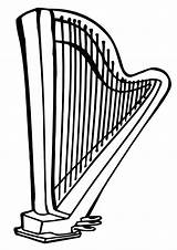 Harp Coloring Pages Print sketch template