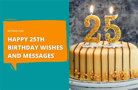 100 Happy 25th Birthday Wishes And Messages Bdymsg