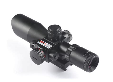 illuminated tactical rifle scope  red laser monocular vision