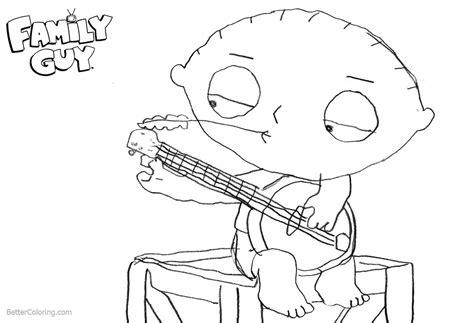family guy coloring pages brian  playing   printable
