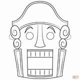 Coloring Mask Pages Nutcracker sketch template