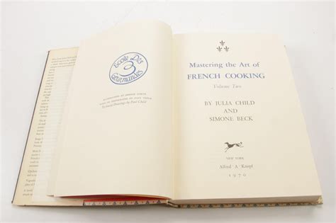 signed  edition mastering  art  french cooking  julia child ebth
