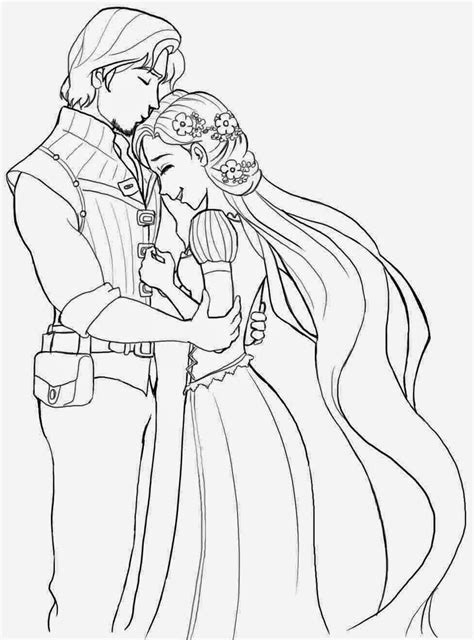 tangled rapunzel  flynn coloring pages sketch coloring page