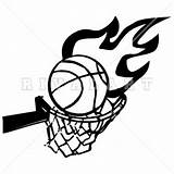 Basketball Flaming Clipartmag sketch template