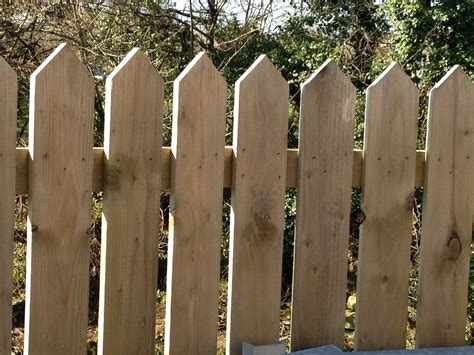 pack ft high pointed top pickets  wide wood garden fence picket pales