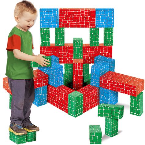 buy cardboard building block exercise  play pcs extra thick jumbo