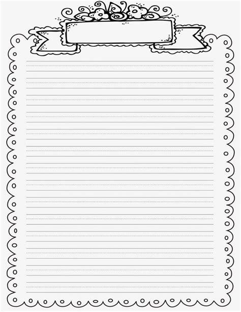 printable notebook paper  activity