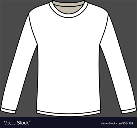 blank long sleeved t shirt template royalty free vector