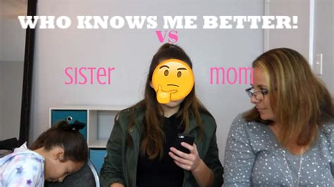 Who Knows Me Better Mom Vs Sister Joselyn Marie Youtube