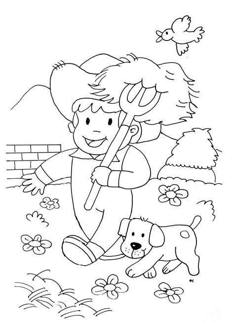 farm coloring pages  kids home family style  art ideas