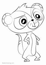 Littlest Pet Shop Shahrukh Coloring Pages Kids Printable Draw sketch template