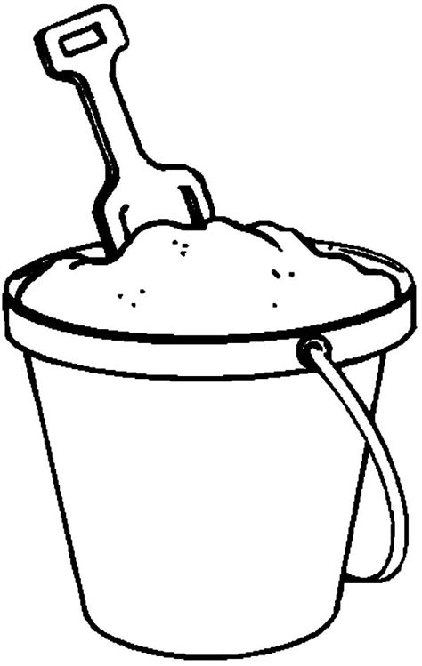 fill beach bucket  sand coloring pages fill beach bucket  sand