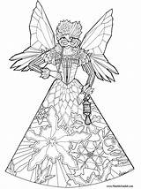 Coloring Fairy Pages Princess Adults Printable Fairies Christmas Hard Mcfaddell Phee Ice Colouring Adult Barbie Detailed Grown Ups Mask Princesses sketch template