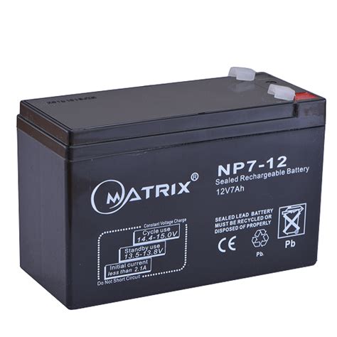 Matrix 7ah 12v Sealed Lead Battery Vic Engineering