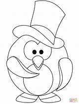 Coloring Pages Penguin Cute Baby Printable Penguins Gentleman Color Book Print Drawing Winter Popular sketch template