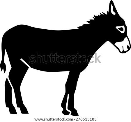 donkey silhouette stock vector  shutterstock