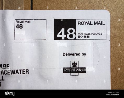 royal mail postage label stock photo alamy