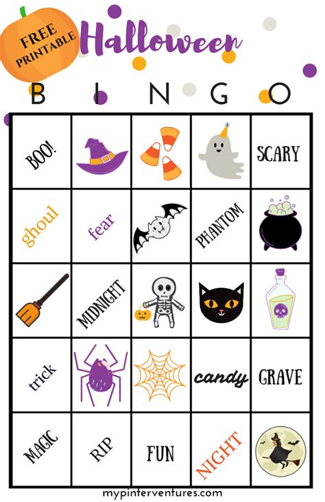 halloween bingo printable   calendar printable