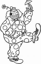 Coloring Clown Pages Scary Printable Popular sketch template