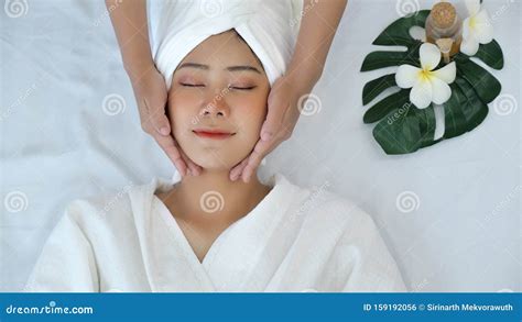 leisure asian young woman  spa salon stock photo image