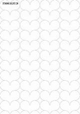 Hearts Coloring Värityskuva Calculated sketch template