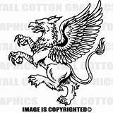 Gryphon Griffon Tattoo Griffin Drawing Vinyl Coloring Pages Decal sketch template
