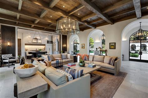 spanish colonial equestrian estate arches custom iron chandelier  sectional spanish style