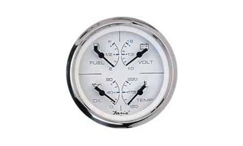 faria marine gauge combination      chesapeake white stainless gf ebay