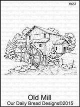 Mill Watermill Ourdailybreaddesigns sketch template