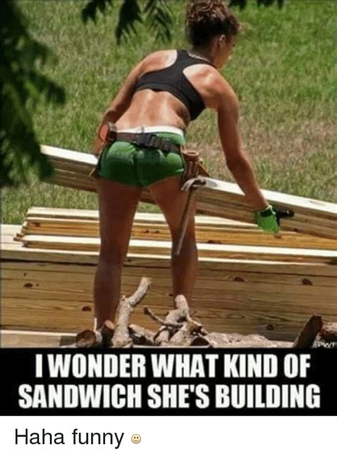 Iwonder What Kind Of Sandwich She S Building Haha Funny