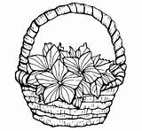 Basket Flowers Coloring Pages Drawing Lovely Clipart Flower Print Colouring Color Cliparts Size Tocolor Pretty Button Through Printable Grab Welcome sketch template
