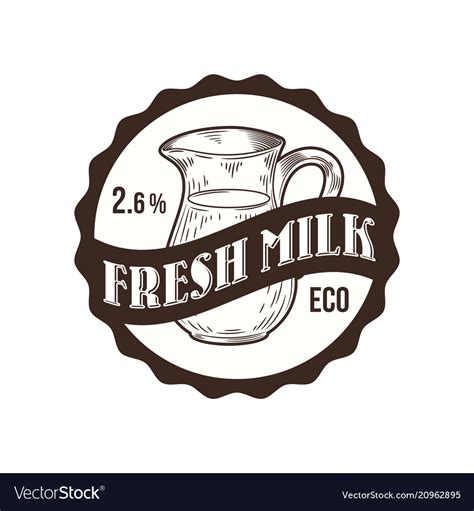 milk shop logo royalty free vector image vectorstock