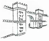 Coloring Ishtar Gate Ziggurat Pages Getcolorings Color Google sketch template