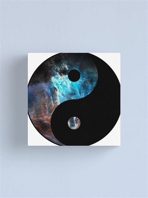 cosmic yin  symbol canvas print  sale  lexymoonchild redbubble