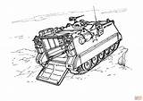 Coloring Tank Pages Printable Amphibious M113 Army Armored Color Kids Personnel Carrier Vehicles Categories sketch template