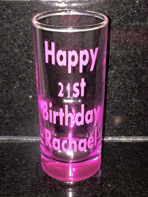 pink shot glass bridal party personalized shot glass