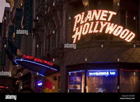 planet hollywood sign london piccadilly uk stock photo alamy