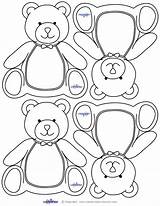 Bear Teddy Baby Printable Shower Coloring Printables Thank Cards Blank Pages Templates Template Kids Bears Name Cut Tags Theme Shapes sketch template