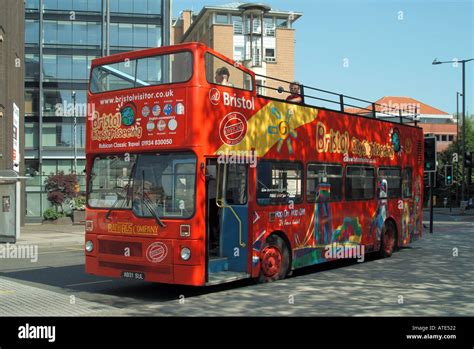 bristol open top  bus adjacent bordeaaux ferry quay stock photo alamy