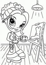 Coloring Lisa Frank Pages Girl Printable Adults Kids Coloring4free Print Girls Painting Draws Colorkid Popular Glamour sketch template