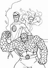 Coloring Fantastic Four Pages Heroes Super Fantastiques Three Hellokids Coloriage Kids Superhero Book Colouring Superheroes Books Print Color Printable Thing sketch template