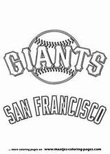 Coloring Pages Giants Francisco Baseball San Logo Mlb Major League Maatjes Sacramento Kings Sports sketch template